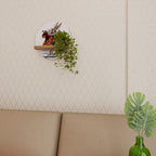 COLORFUL WHITE RABBIT Prateleira Redonda Decorativa em Efeito Carvalho