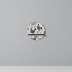 HAPPY HENS Prateleira Redonda Decorativa em Acabamento Preto