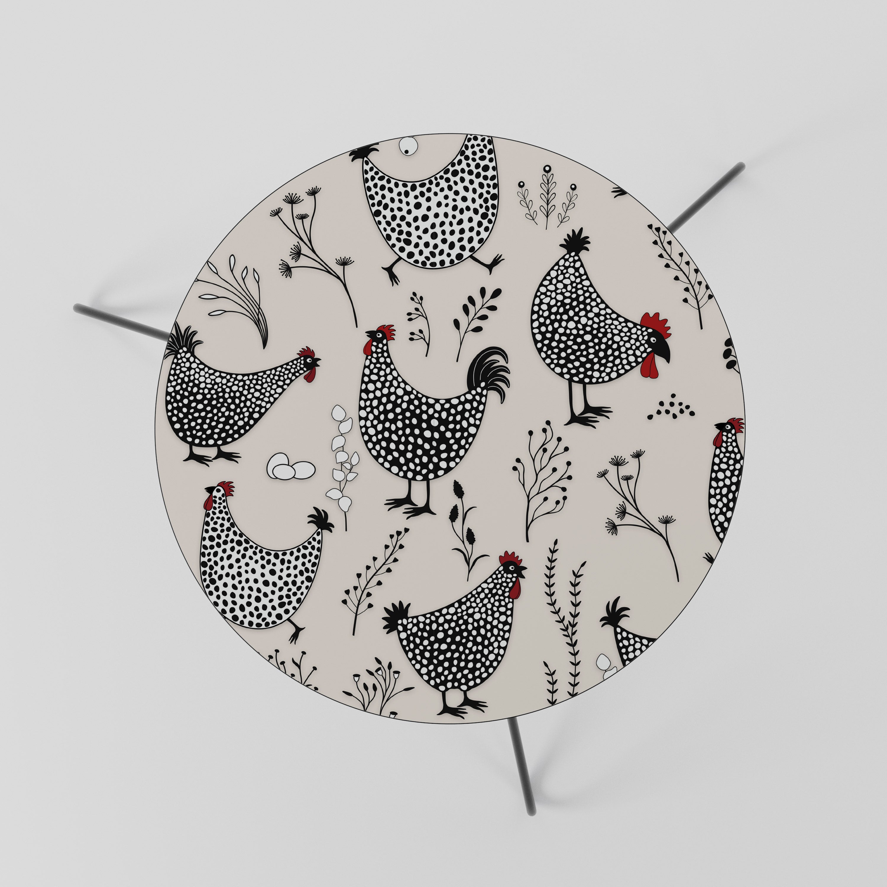 HAPPY HENS Mesa de Centro 60