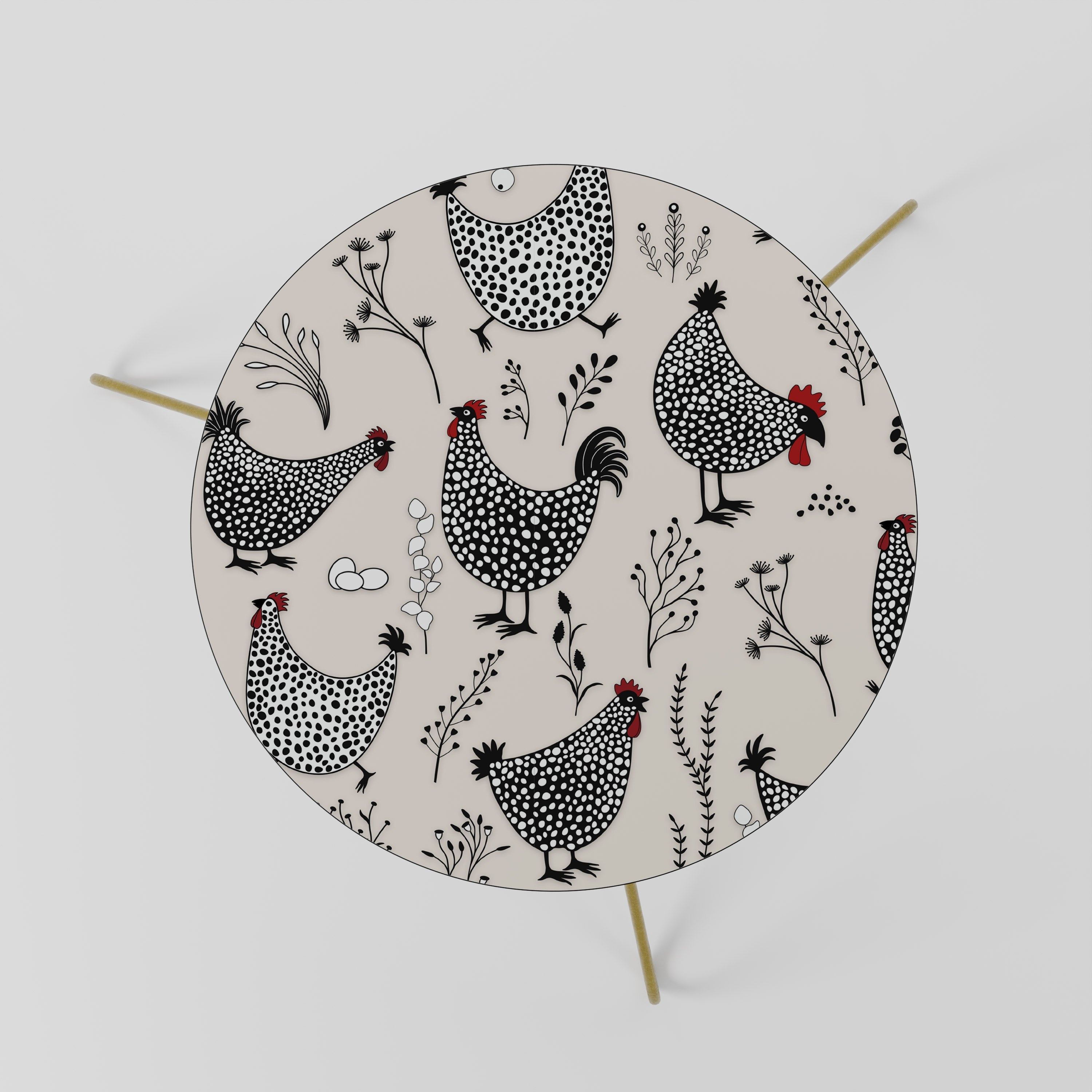 HAPPY HENS Mesa de Centro 60