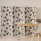 HAPPY HENS Biombo Decorativo de 6 Painéis