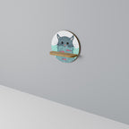 CAT SPLASH Prateleira Redonda Decorativa em Efeito Carvalho