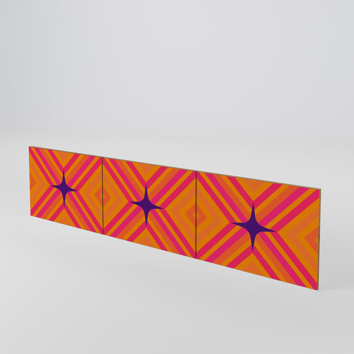 GEOMETRIC BRILLIANCE Conjunto de 3 Portas para Móvel de TV
