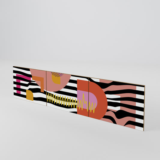 CHROMATIC ABSTRACT Conjunto de 3 Portas para Móvel de TV