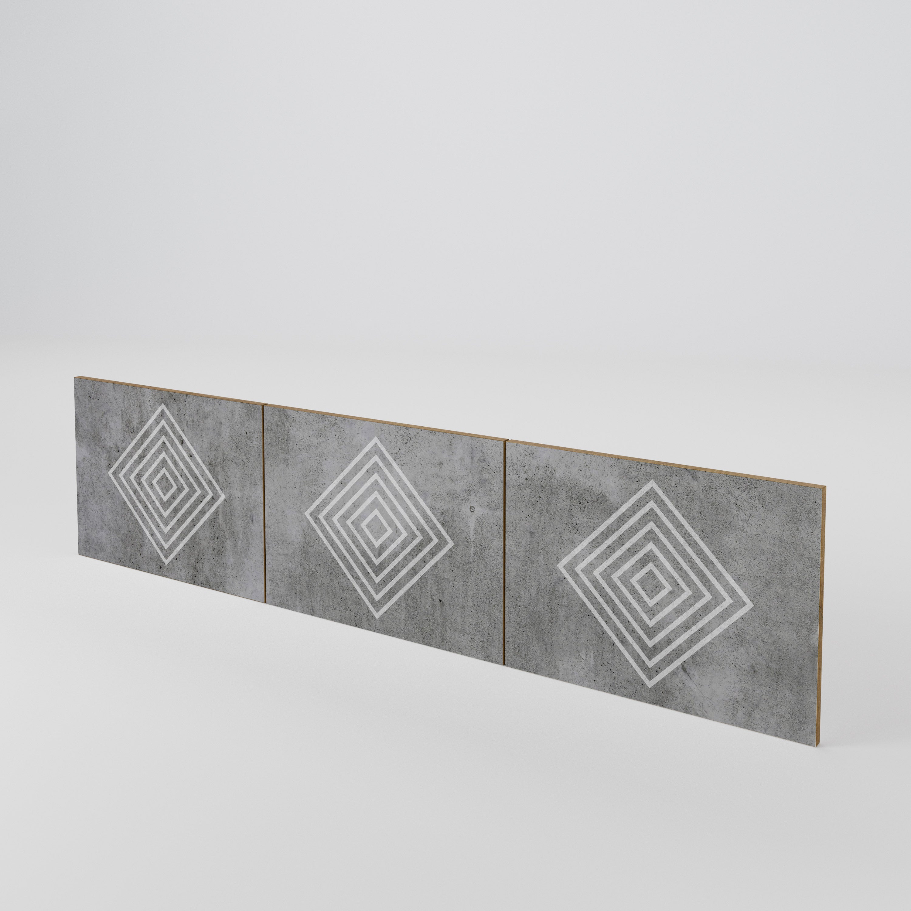 POLYGONAL ARTISTRY 3-Piece TV Cabinet Door Set