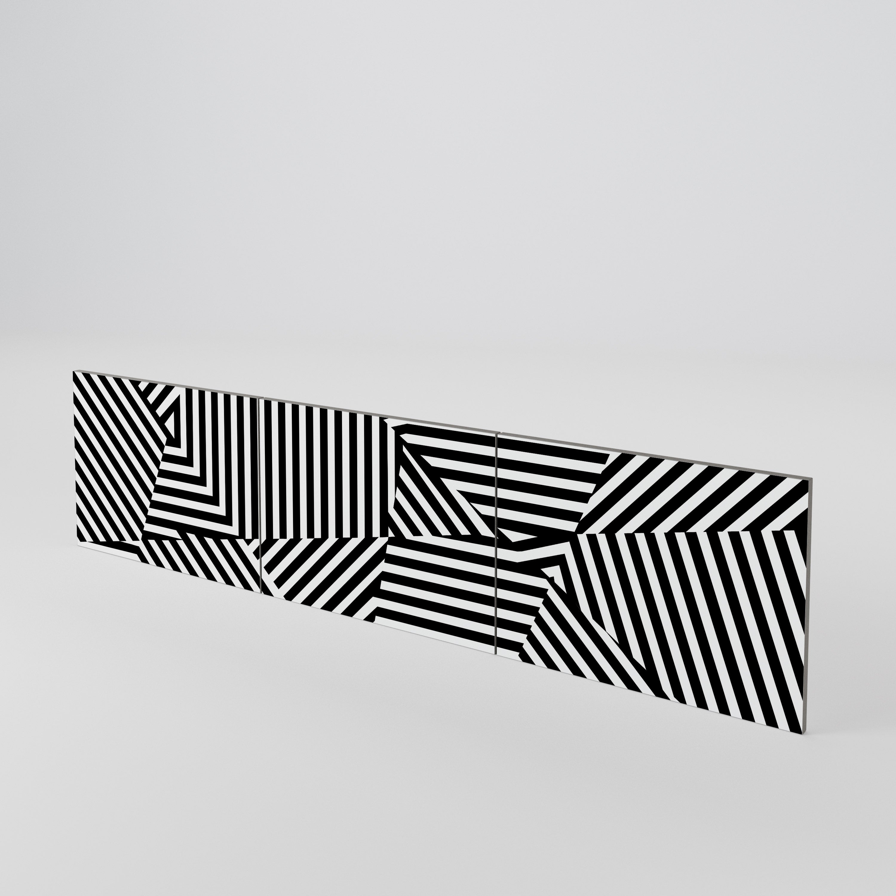 ILLUSIONARY LATTICE Conjunto de 3 Portas para Móvel de TV