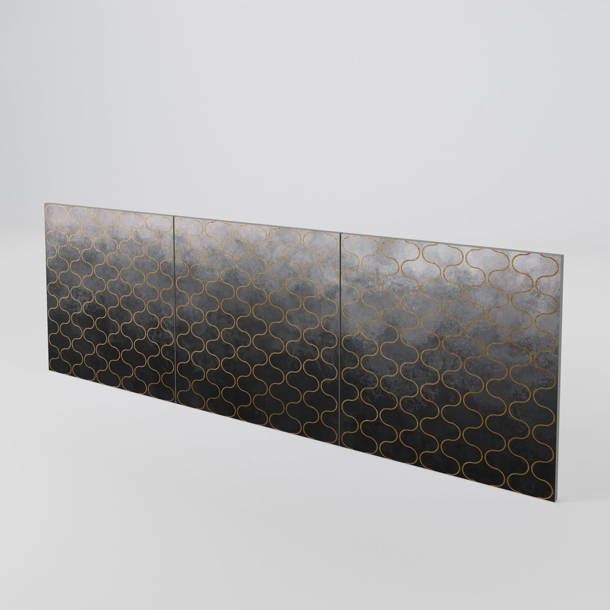 TESSELATED GRAYISH Conjunto de 3 Portas para Aparador