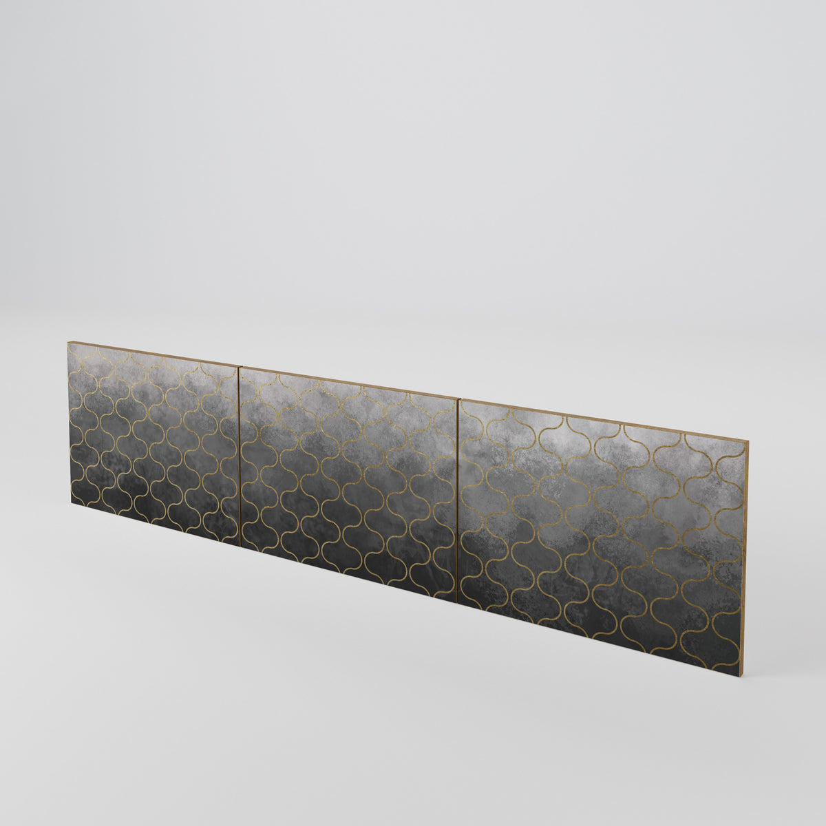 TESSELATED GRAYISH 3-Piece TV Cabinet Door Set