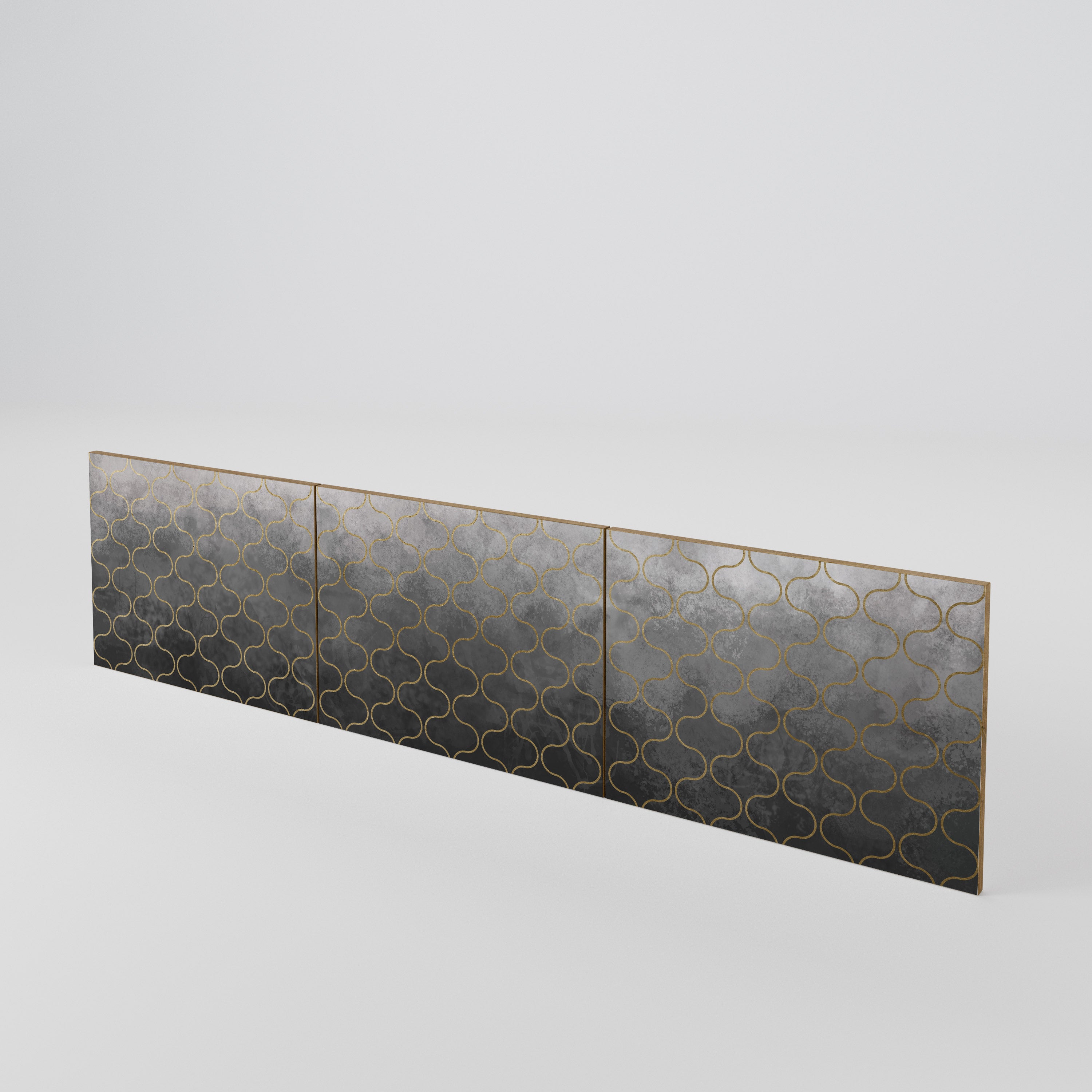 TESSELATED GRAYISH Conjunto de 3 Portas para Móvel de TV