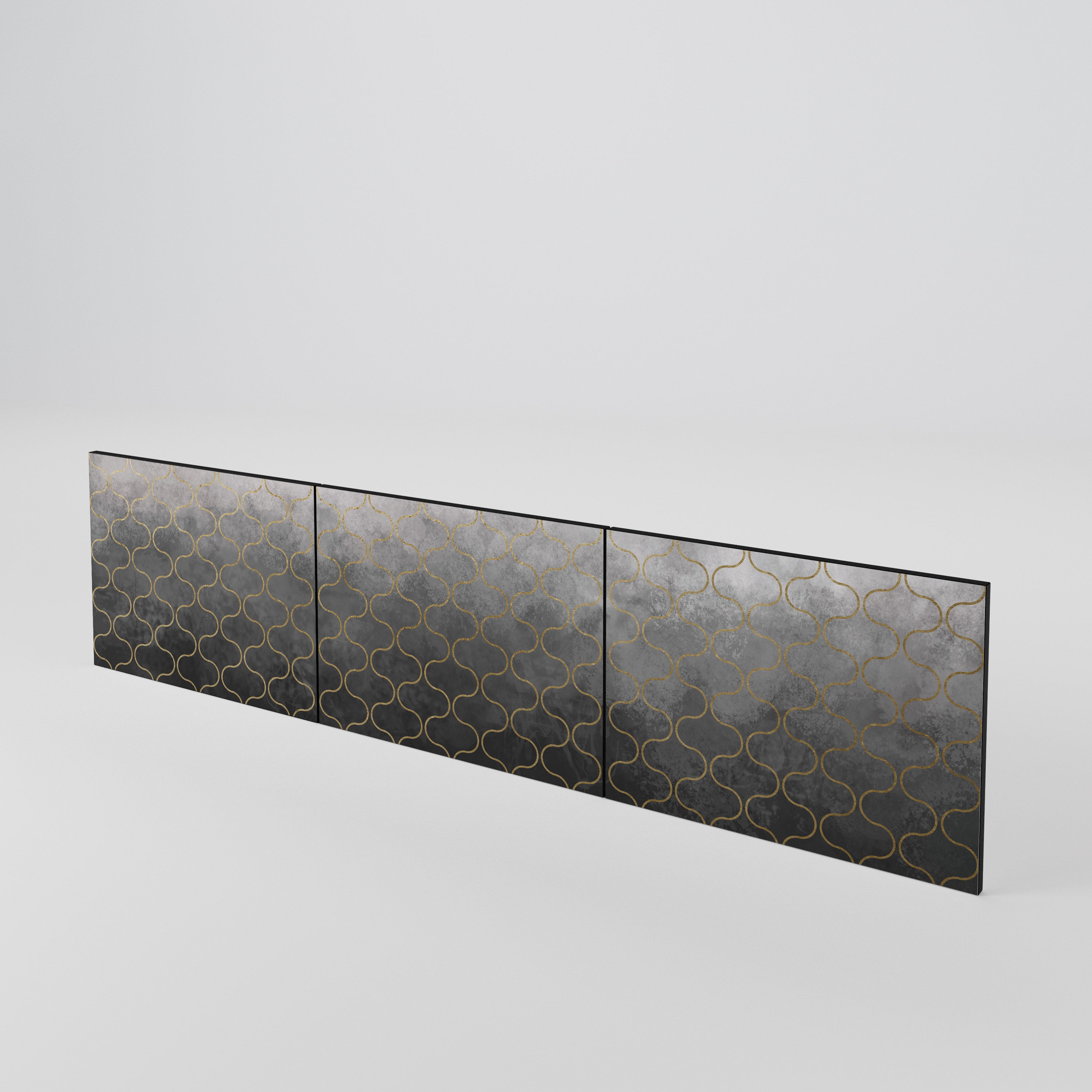 TESSELATED GRAYISH Conjunto de 3 Portas para Móvel de TV