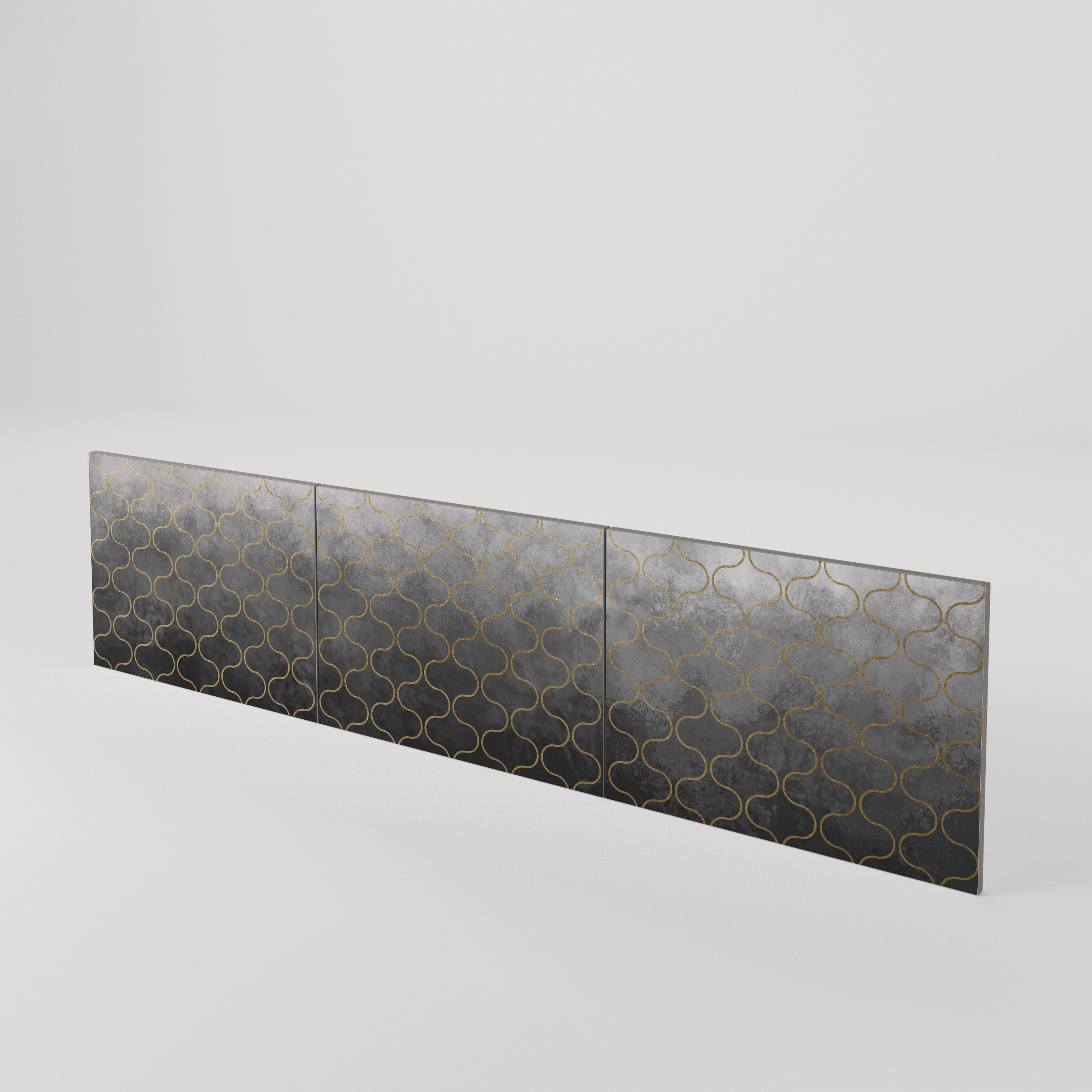 TESSELATED GRAYISH Conjunto de 3 Portas para Móvel de TV