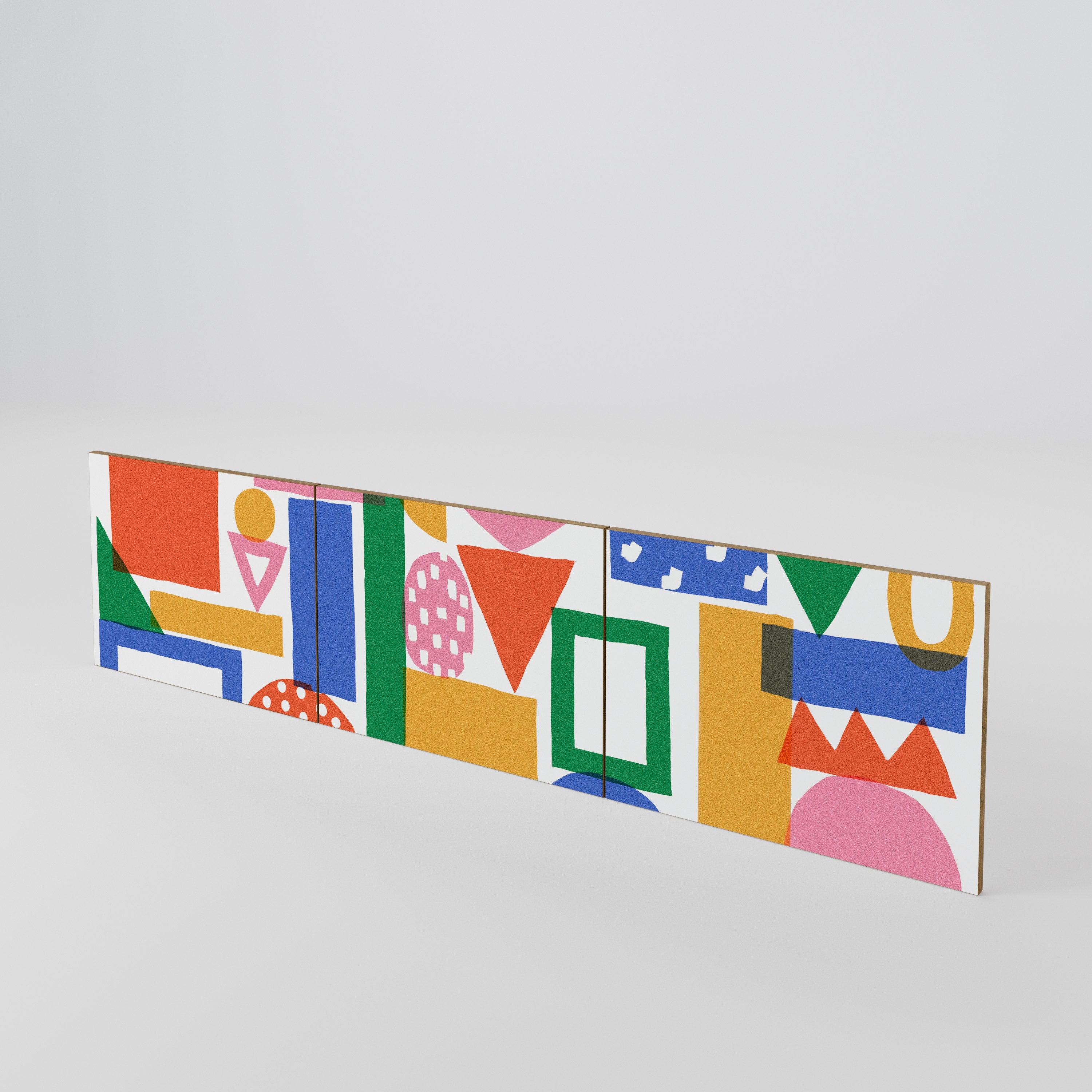 GEOMETRIC GLIMMER Conjunto de 3 Portas para Móvel de TV