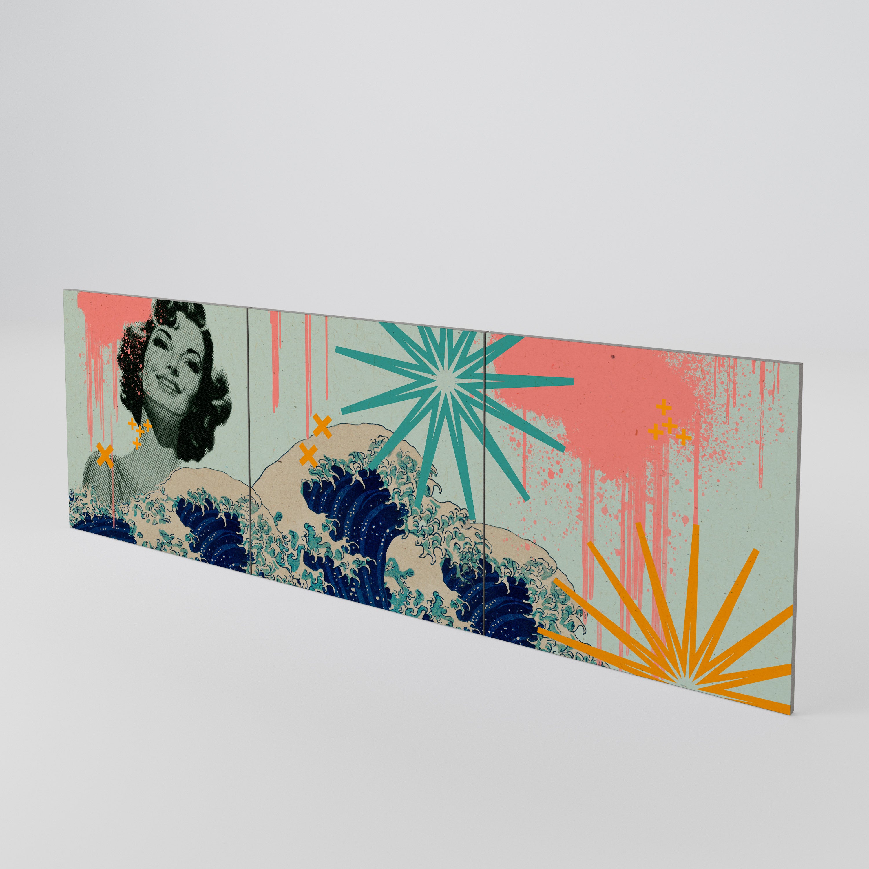 KANAGAWA BEAUTY Conjunto de 3 Portas para Aparador