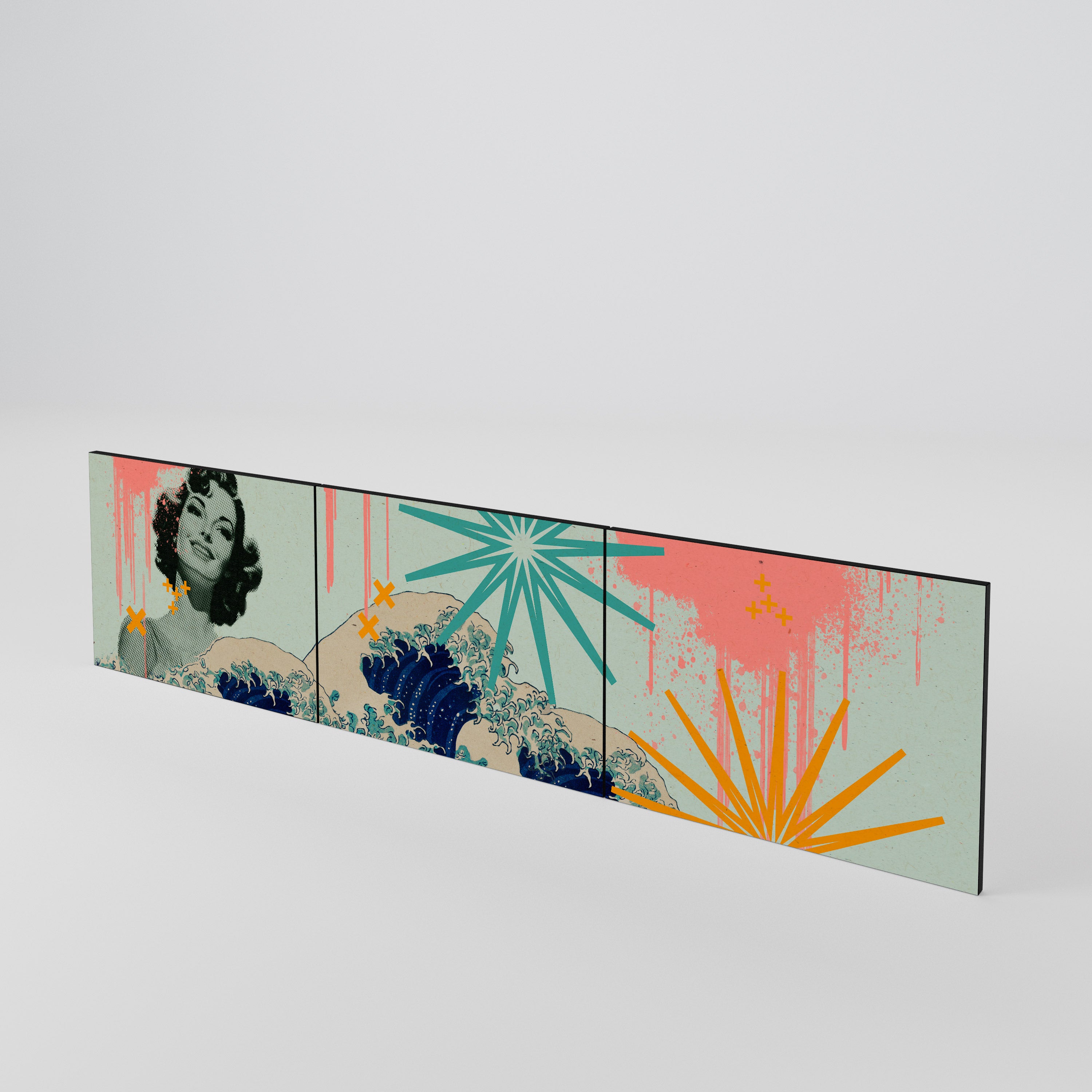 KANAGAWA BEAUTY Conjunto de 3 Portas para Móvel de TV