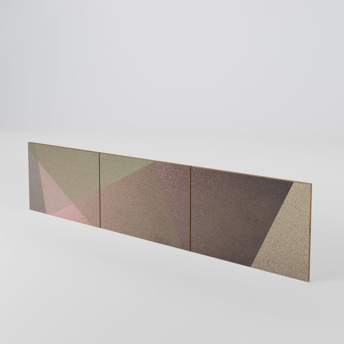 BEIGE GEOMETRY Conjunto de 3 Portas para Móvel de TV