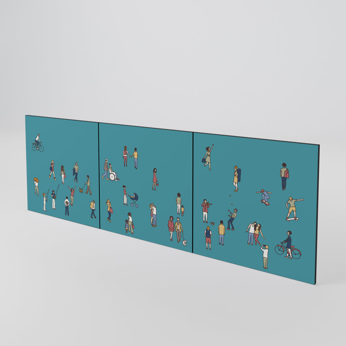 COLLECTIVE STREAM Conjunto de 3 Portas para Aparador