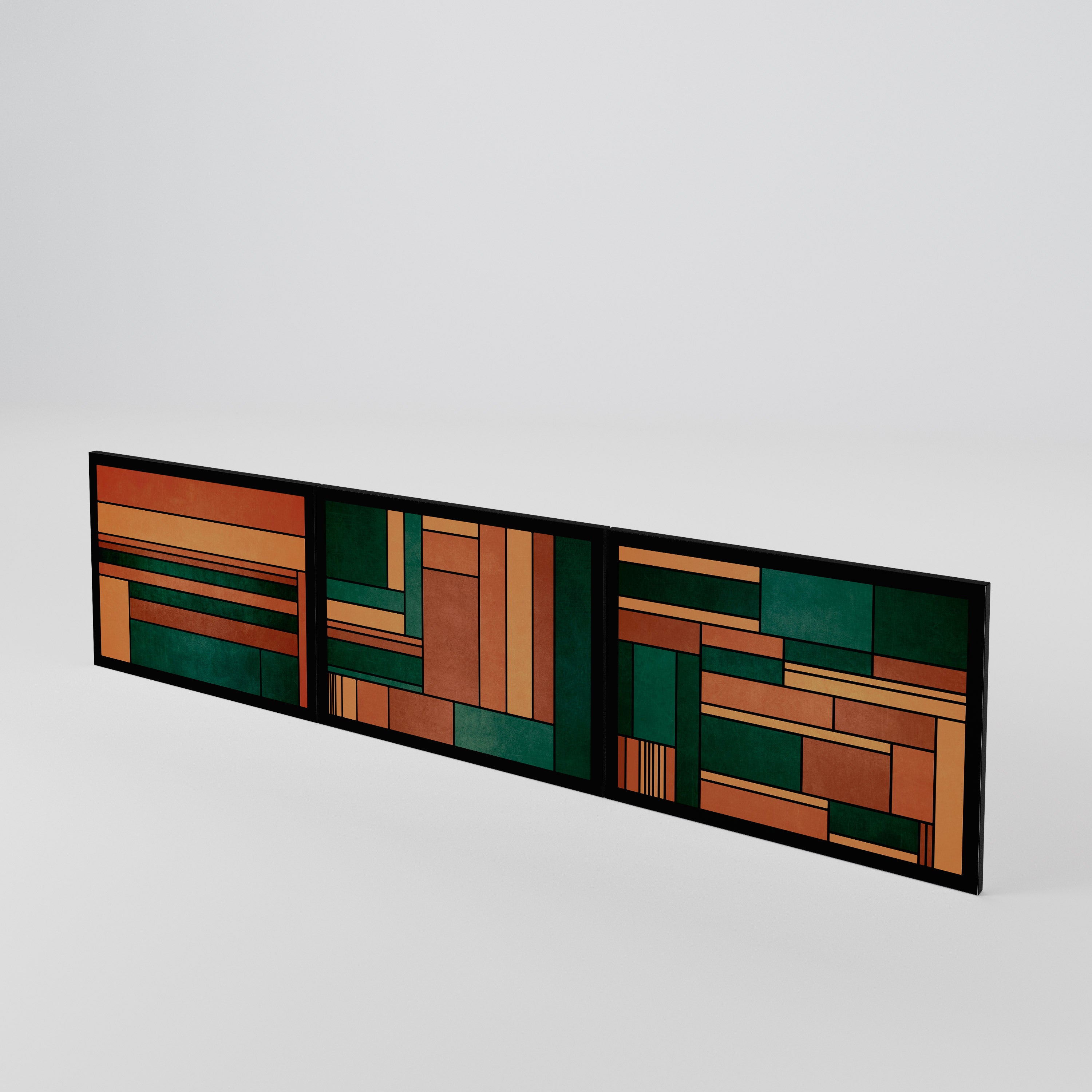 EARTHY FIGURES Conjunto de 3 Portas para Móvel de TV