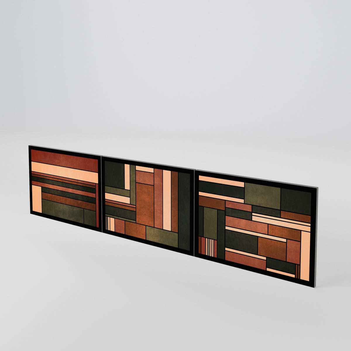 FIGURES OF NATURE 3-Piece TV Cabinet Door Set