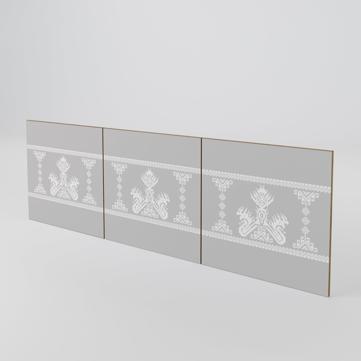 THAI GRAY Conjunto de 3 Portas para Aparador