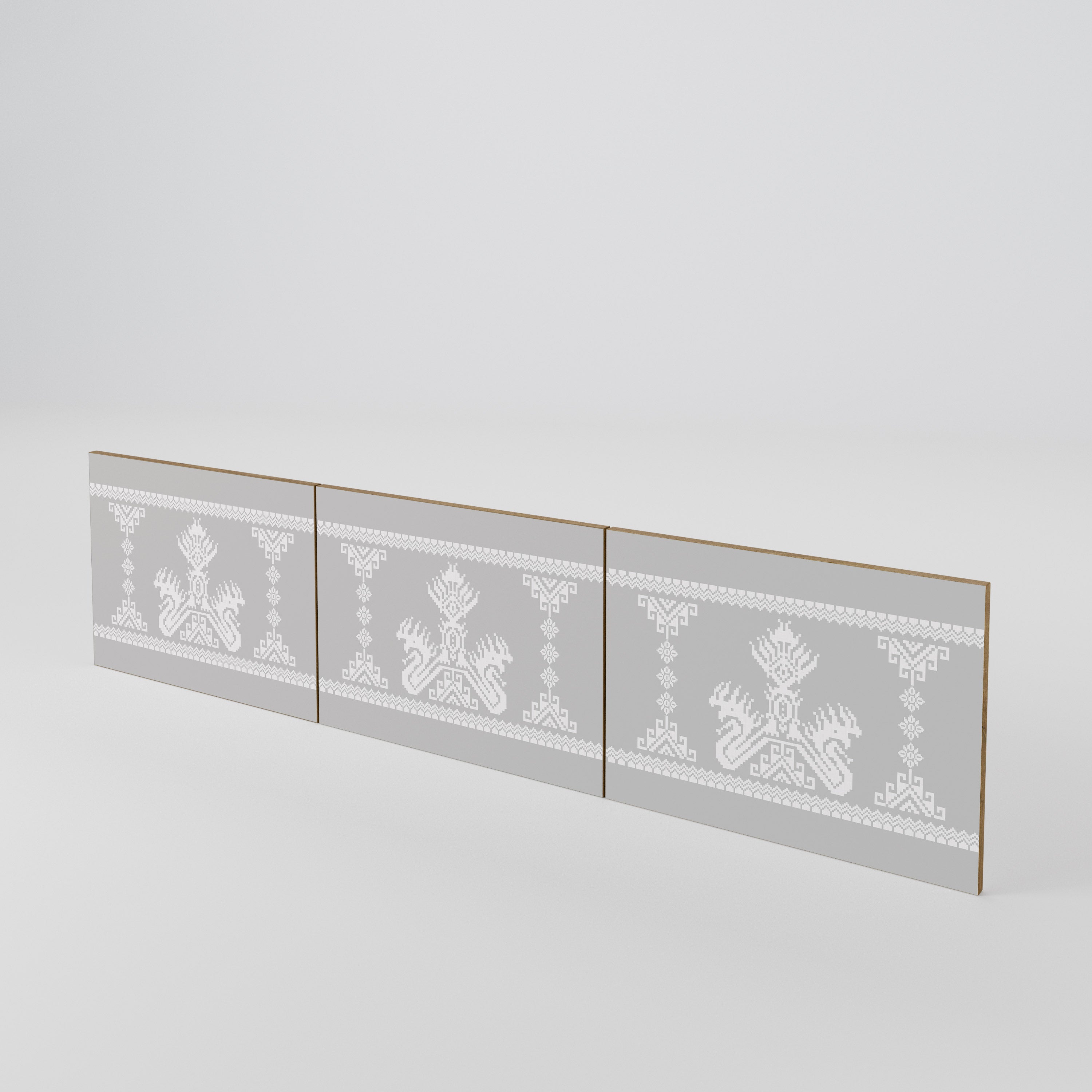 THAI GRAY Conjunto de 3 Portas para Móvel de TV