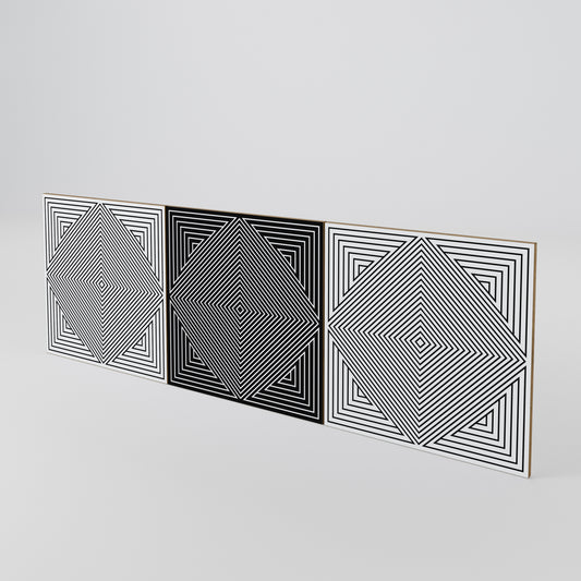 POLYGON ILLUSION Conjunto de 3 Portas para Aparador