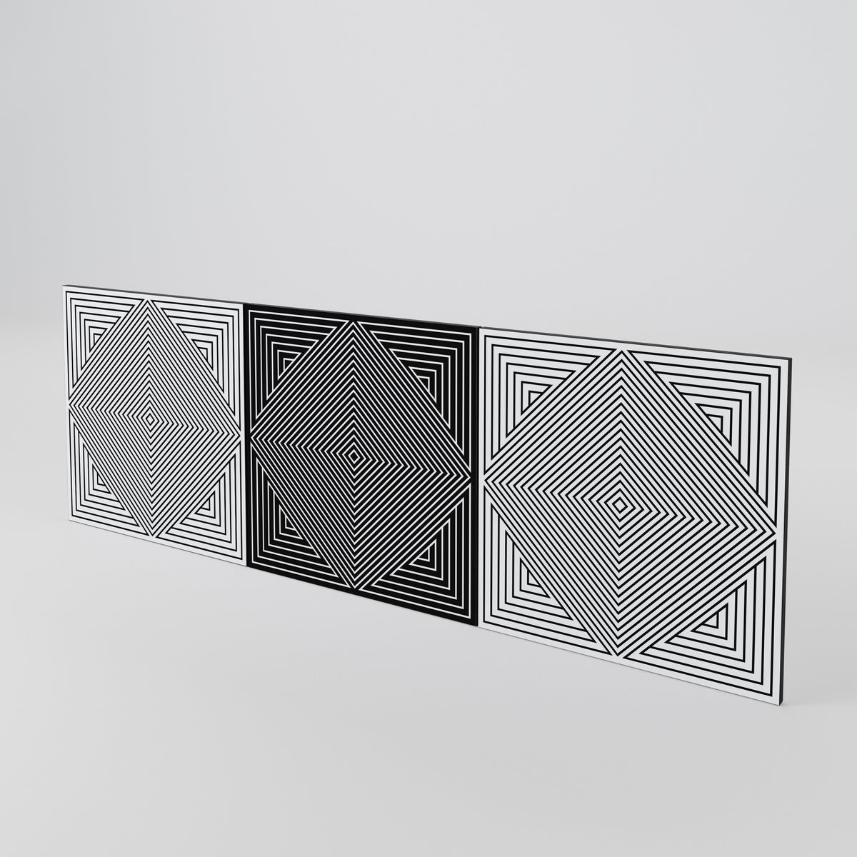 POLYGON ILLUSION Conjunto de 3 Portas para Aparador