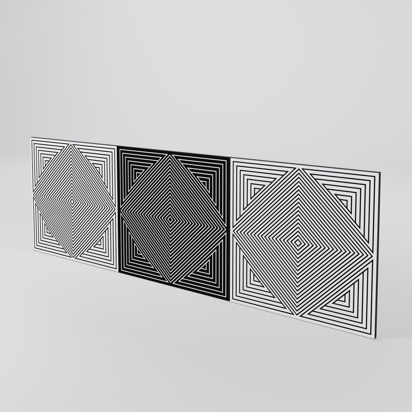 POLYGON ILLUSION Conjunto de 3 Portas para Aparador