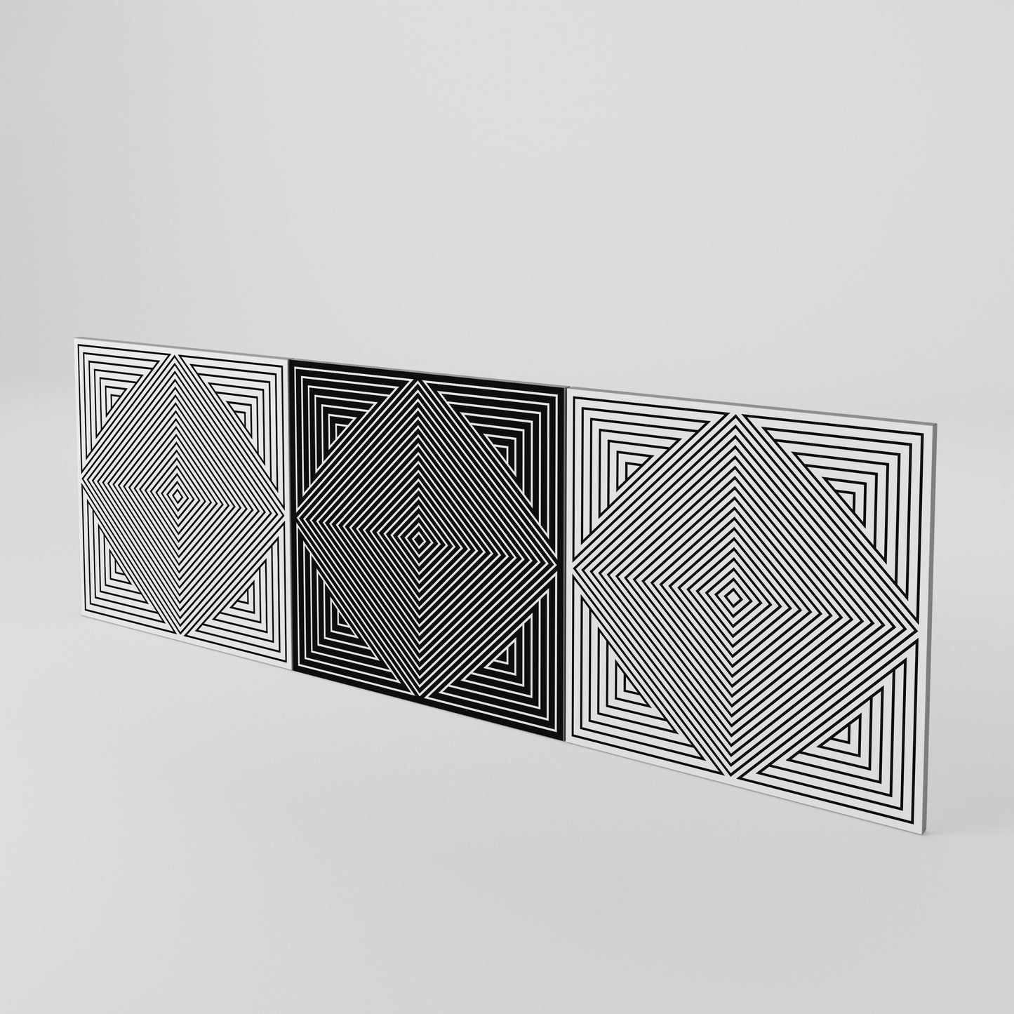 POLYGON ILLUSION Conjunto de 3 Portas para Aparador