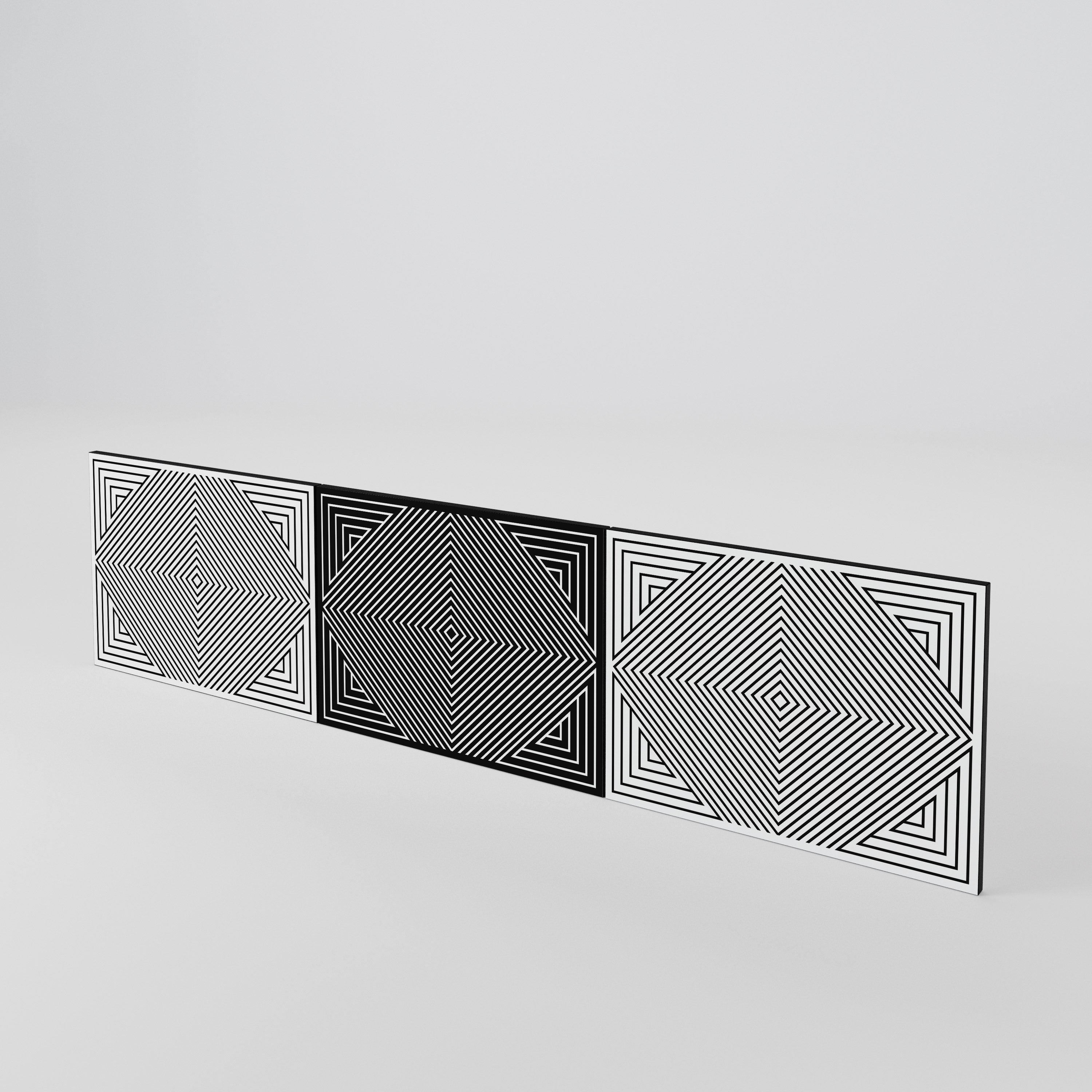 POLYGON ILLUSION Conjunto de 3 Portas para Móvel de TV