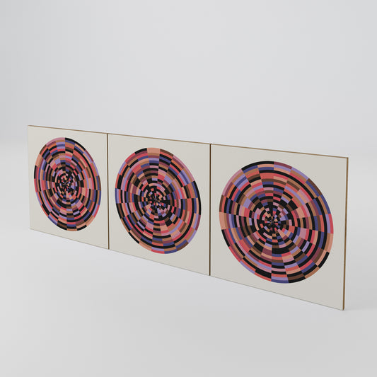 BROWN CIRCLES Conjunto de 3 Portas para Aparador