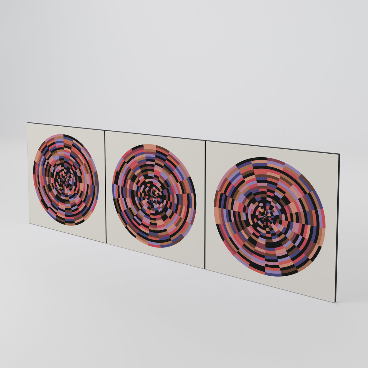 BROWN CIRCLES Conjunto de 3 Portas para Aparador