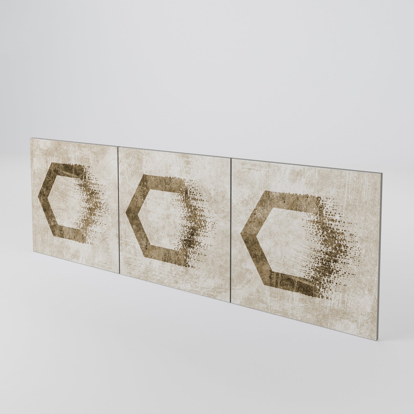 HEXAGONAL SHAPES Conjunto de 3 Portas para Aparador