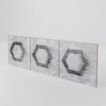 HEXAGONAL FIGURES Conjunto de 3 Portas para Aparador
