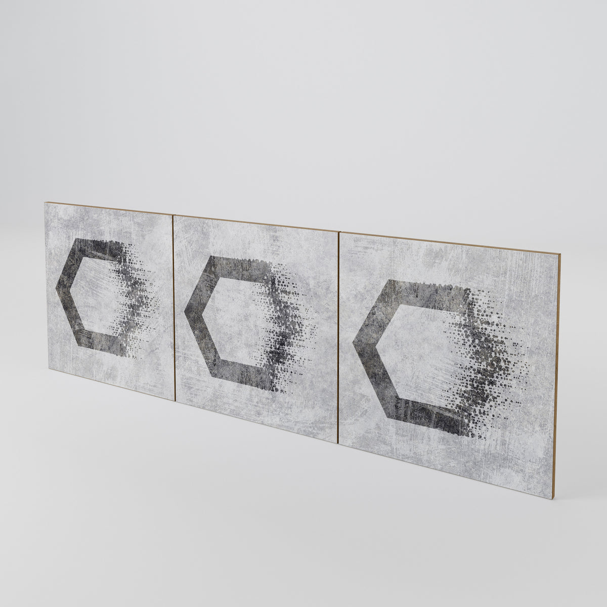 HEXAGONAL FIGURES Conjunto de 3 Portas para Aparador