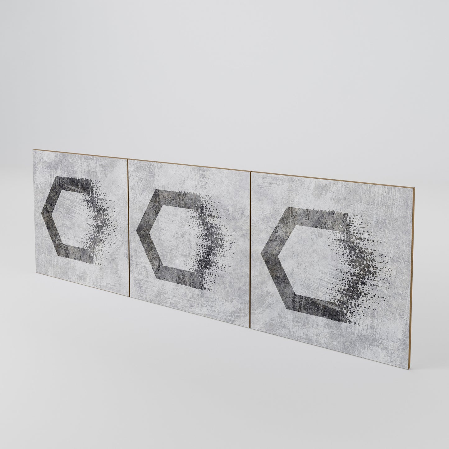 HEXAGONAL FIGURES Conjunto de 3 Portas para Aparador
