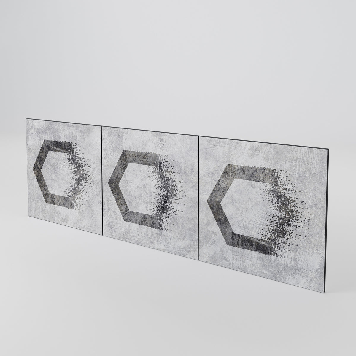 HEXAGONAL FIGURES Conjunto de 3 Portas para Aparador