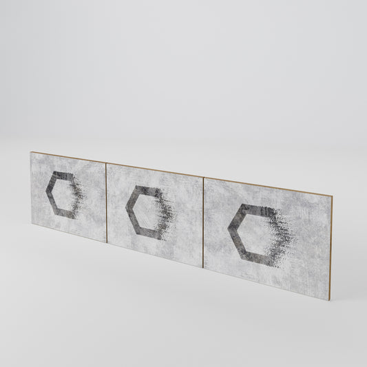 HEXAGONAL FIGURES Conjunto de 3 Portas para Móvel de TV