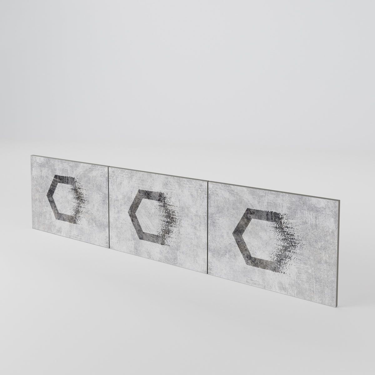 HEXAGONAL FIGURES 3-Piece TV Cabinet Door Set