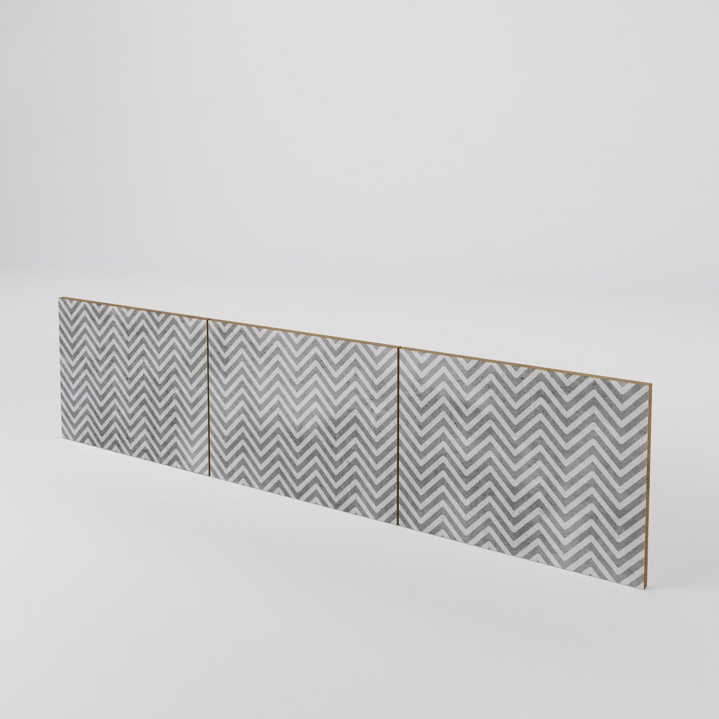 CONCRETE ZIG ZAG Conjunto de 3 Portas para Móvel de TV