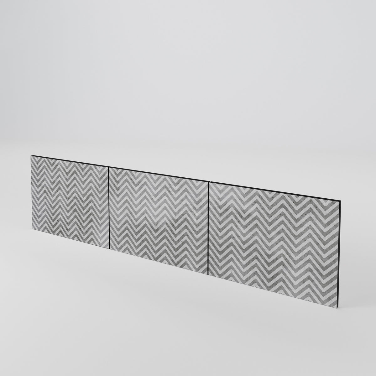 CONCRETE ZIG ZAG Conjunto de 3 Portas para Móvel de TV