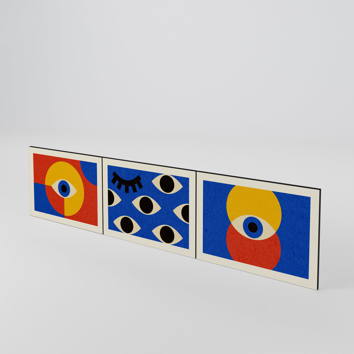 GEOMETRIC EYES Conjunto de 3 Portas para Móvel de TV