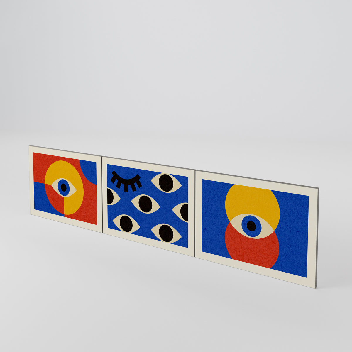 GEOMETRIC EYES Conjunto de 3 Portas para Móvel de TV