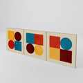 GEOMETRIC PUZZLE Conjunto de 3 Portas para Aparador