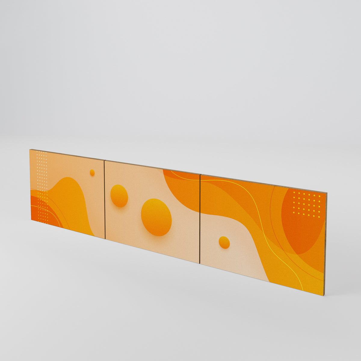 ORANGE ARRANGEMENT Conjunto de 3 Portas para Móvel de TV