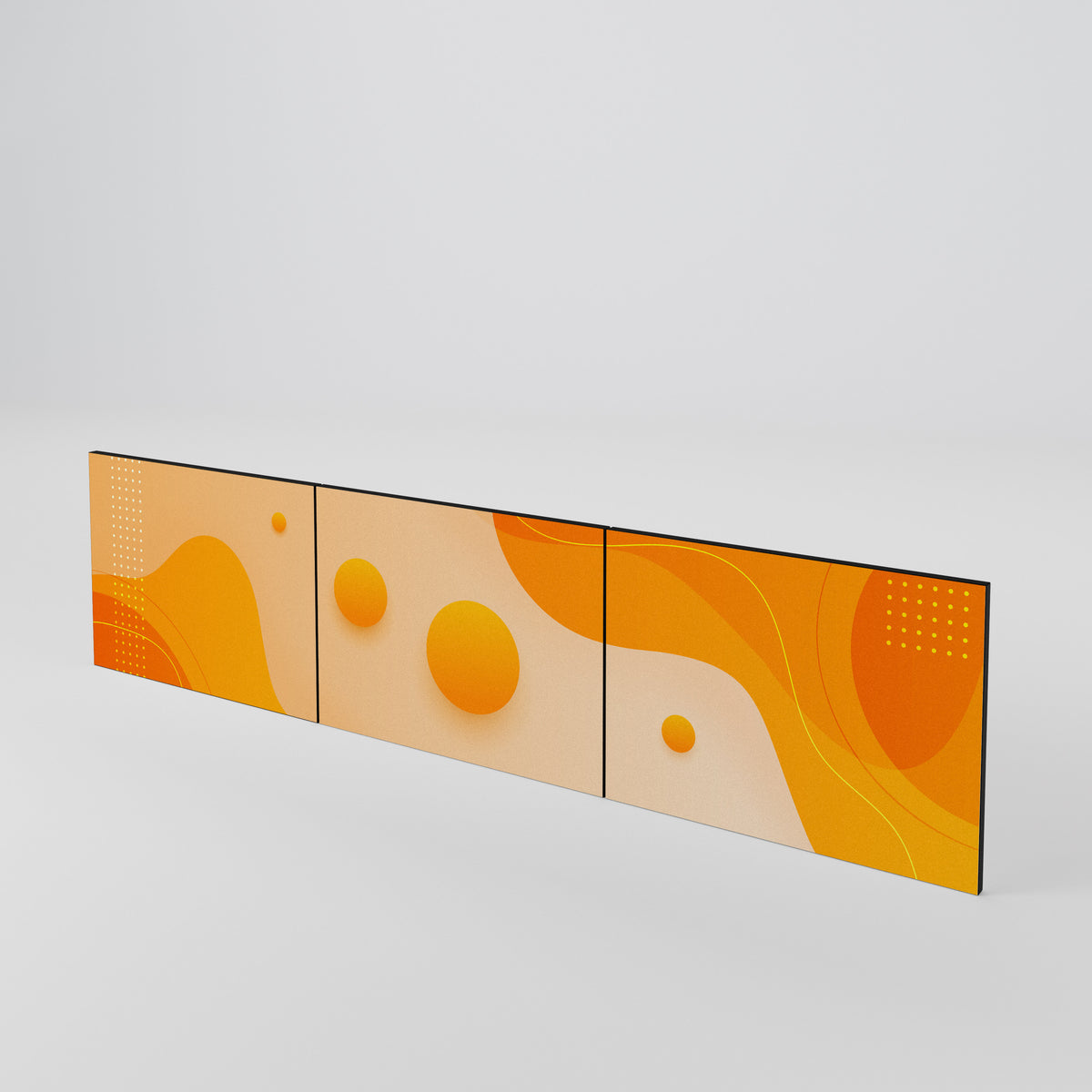 ORANGE ARRANGEMENT Conjunto de 3 Portas para Móvel de TV