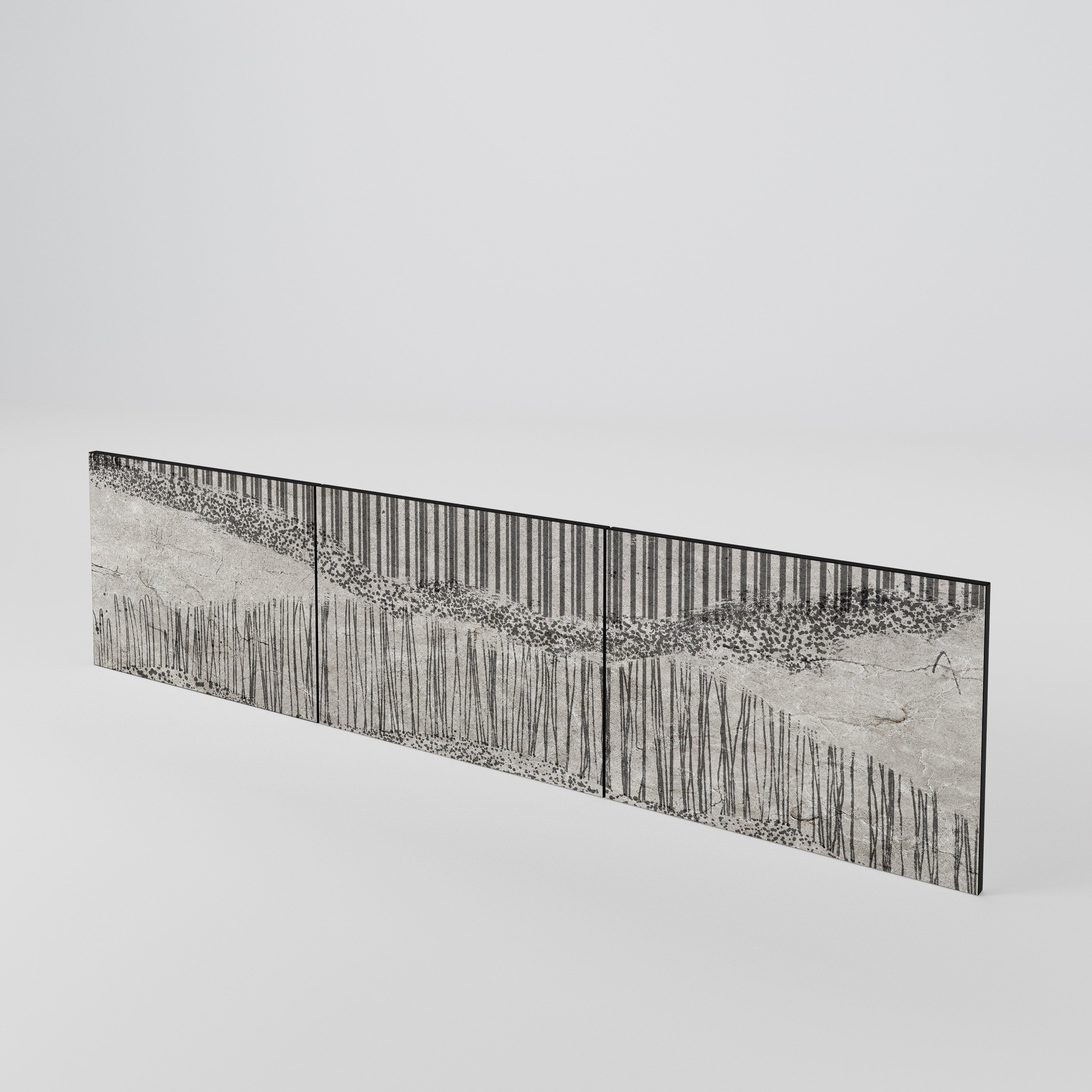 GRAIN LINES Conjunto de 3 Portas para Móvel de TV