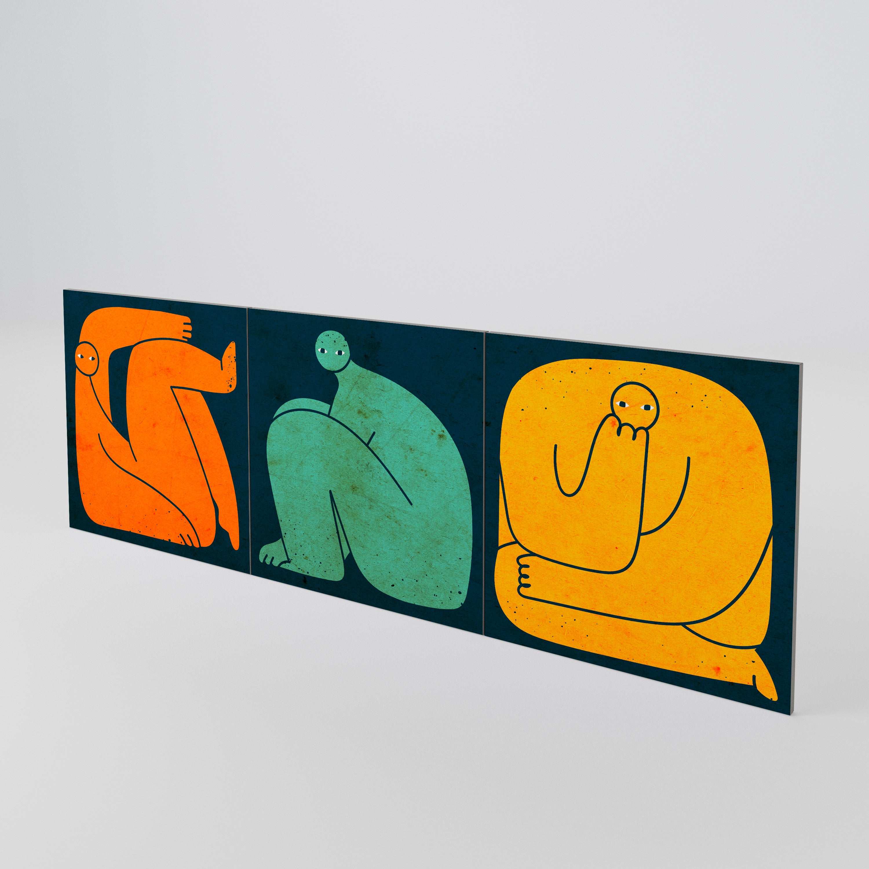 TOGETHER BUT SEPARATELY Conjunto de 3 Portas para Aparador