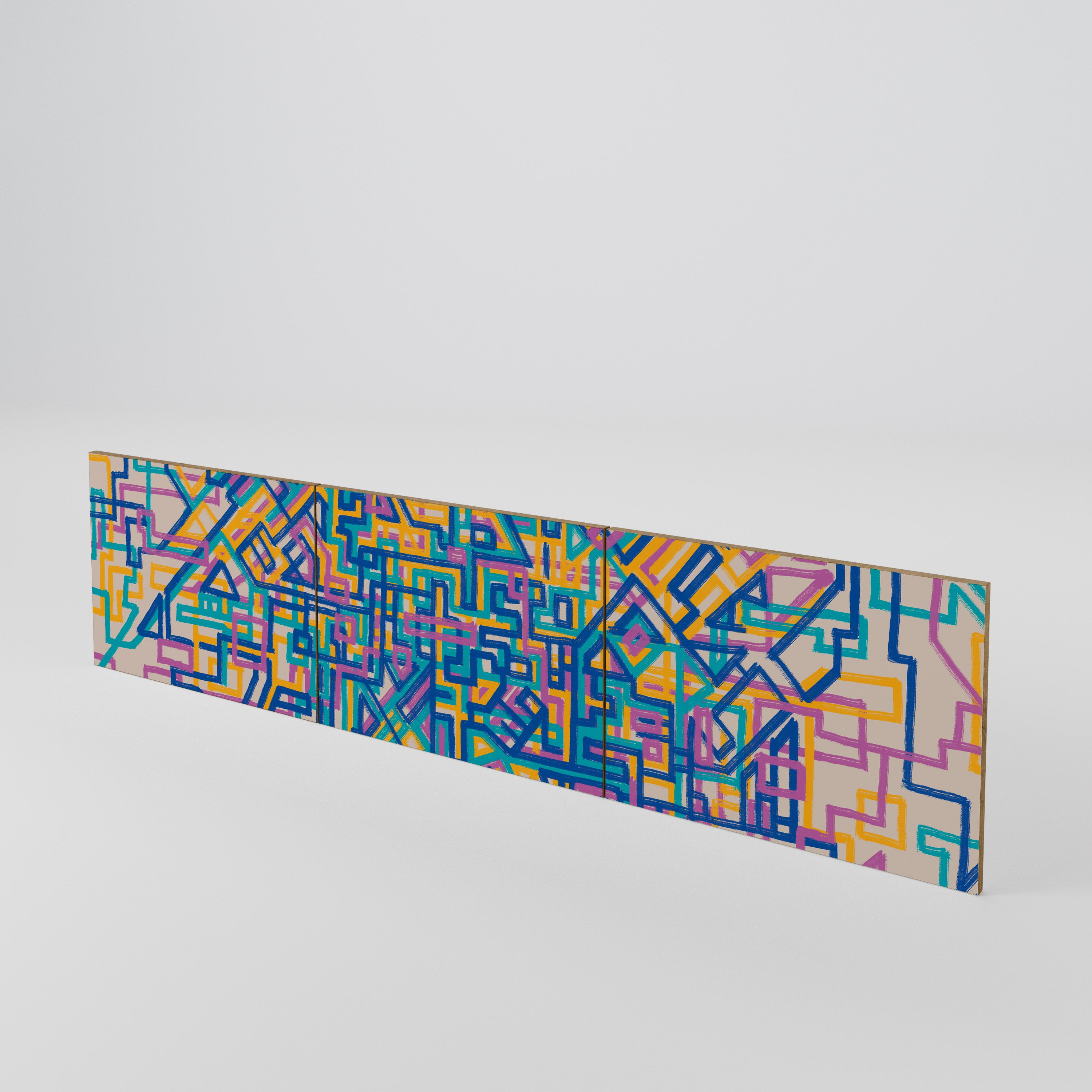 MEMORIES MAP Conjunto de 3 Portas para Móvel de TV