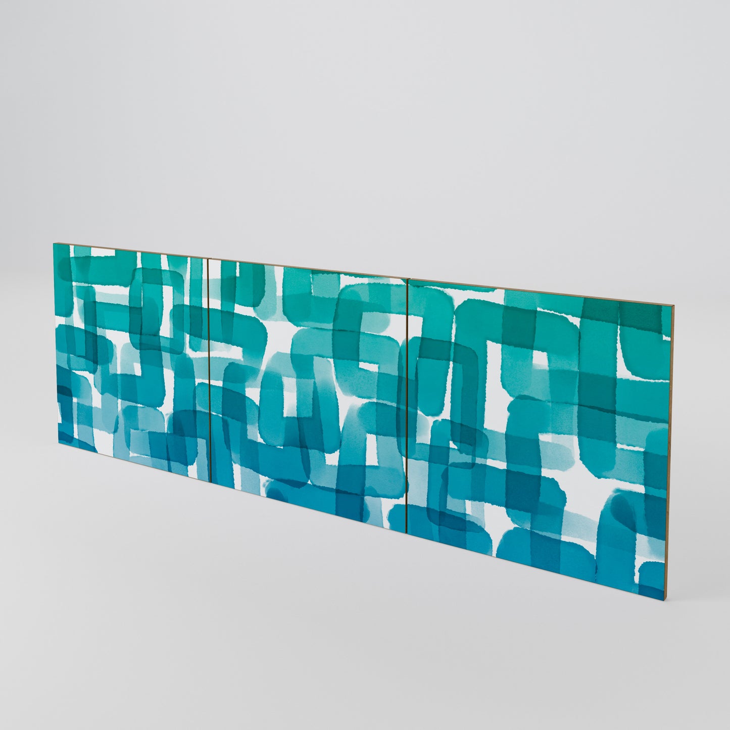 TURQUOISE RECTANGLES Conjunto de 3 Portas para Aparador