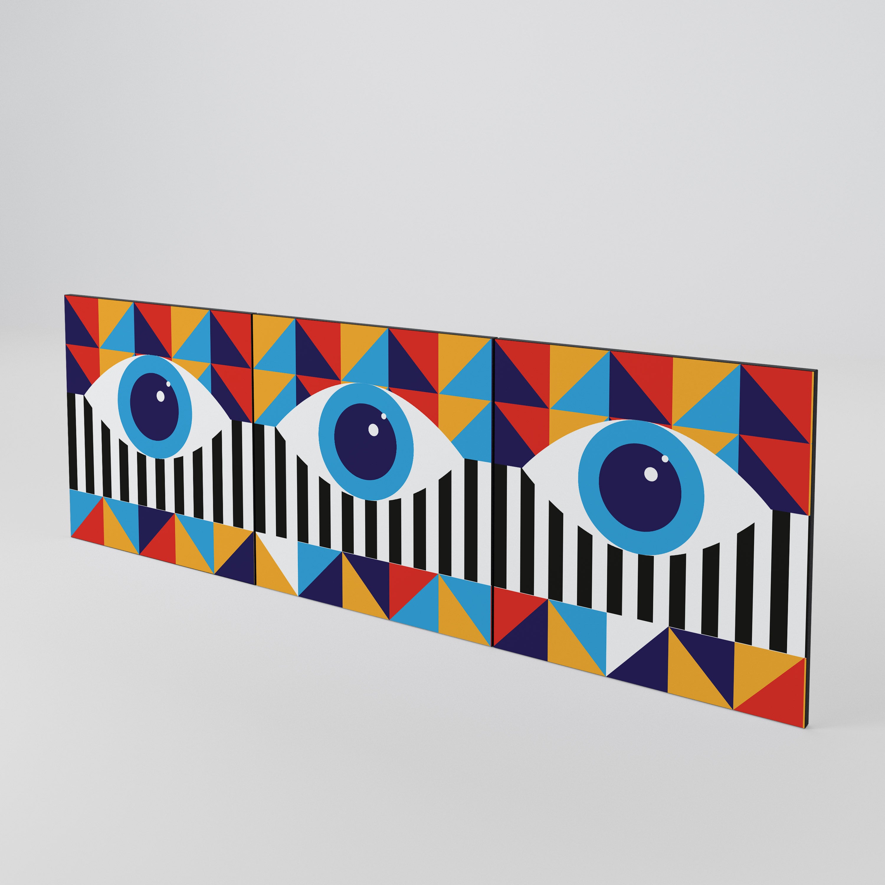 ABSTRACTION AND GEOMETRY Conjunto de 3 Portas para Aparador